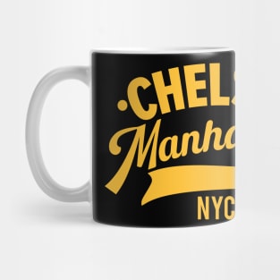 Chelsea Manhattan NYC- Minimal Neighborhood Typo Art Mug